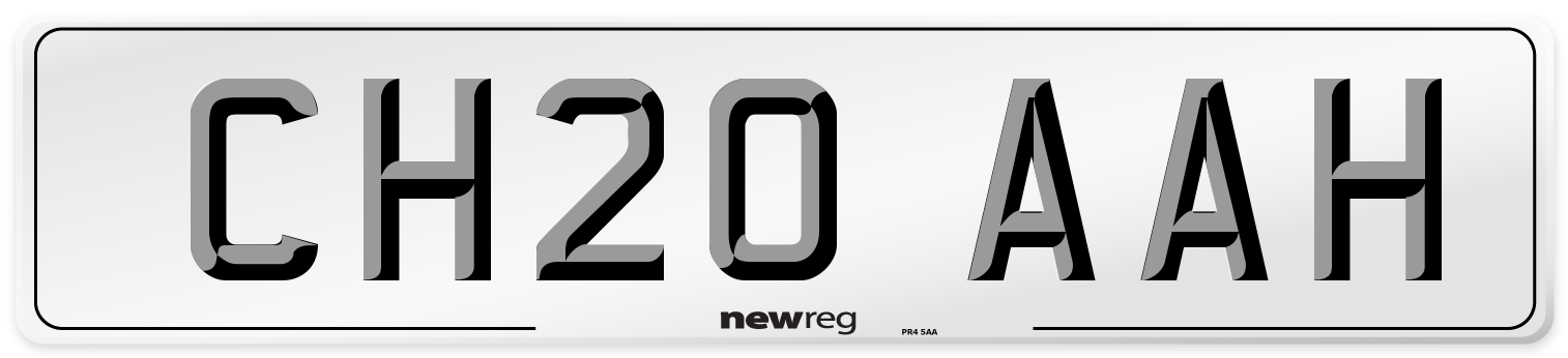 CH20 AAH Number Plate from New Reg